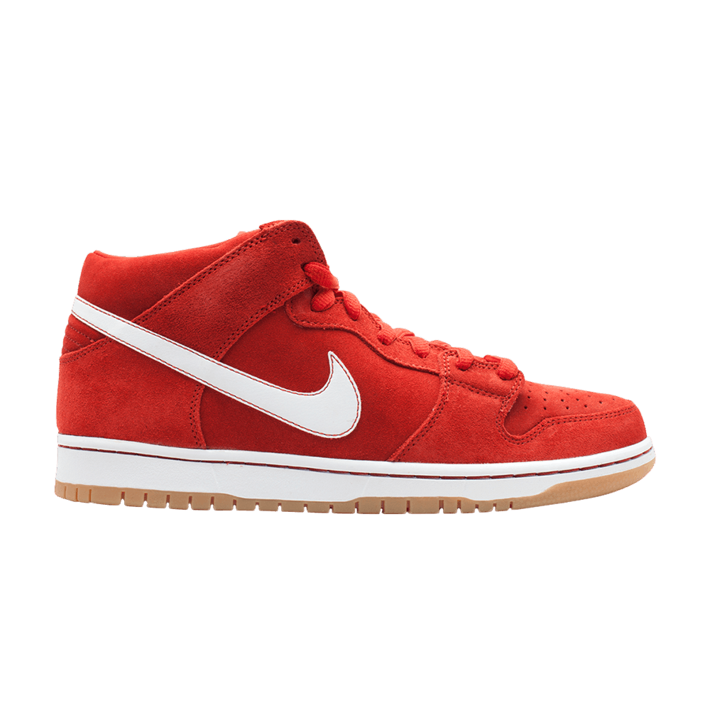 nike sb dunk mid red white