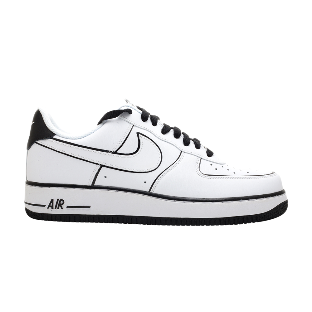 white air force ones with black outline