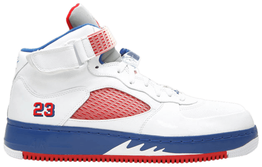 jordan 5 fusion varsity white red