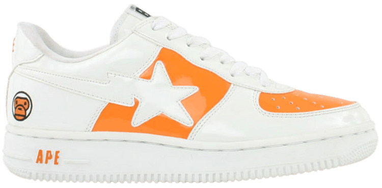 Bapesta FS 001 Low Baby Milo   White Pink Orange
