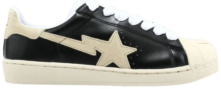 BAPE Skullsta FS 004 Low Black Beige