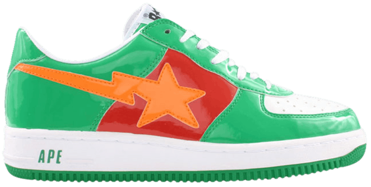 Bapesta FS 001 Low Green Orange Red
