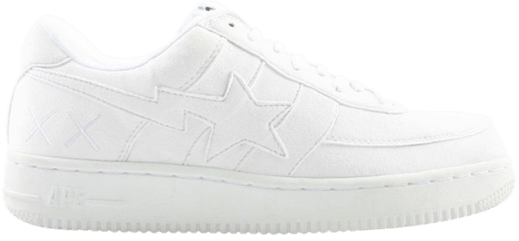 Kaws x Bapesta FS 029 Suede Low White