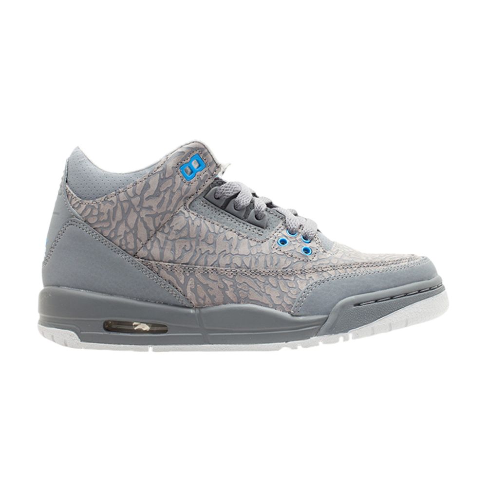 Air Jordan 3 Retro GS 'Cool Grey Blue Glow' | Kid's Size 7