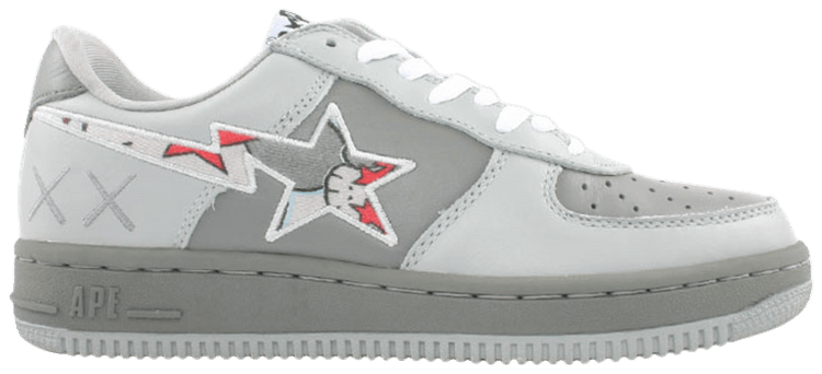 Buy Kaws x Bapesta FS 001 Low Red Gray 447 GOAT