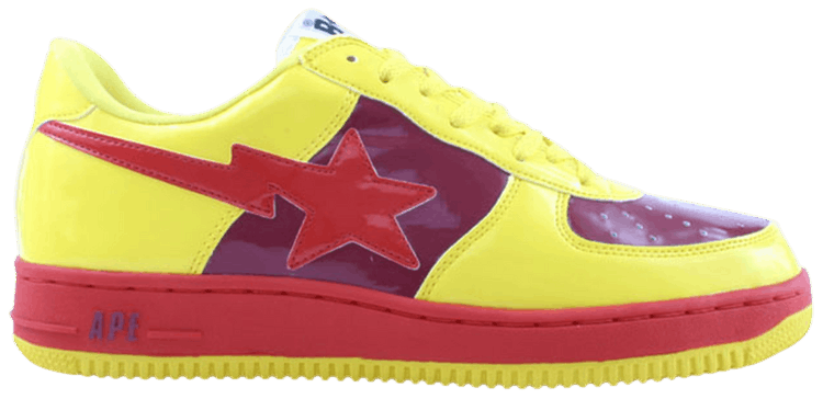Bapesta FS 001 Low Yellow Burgundy