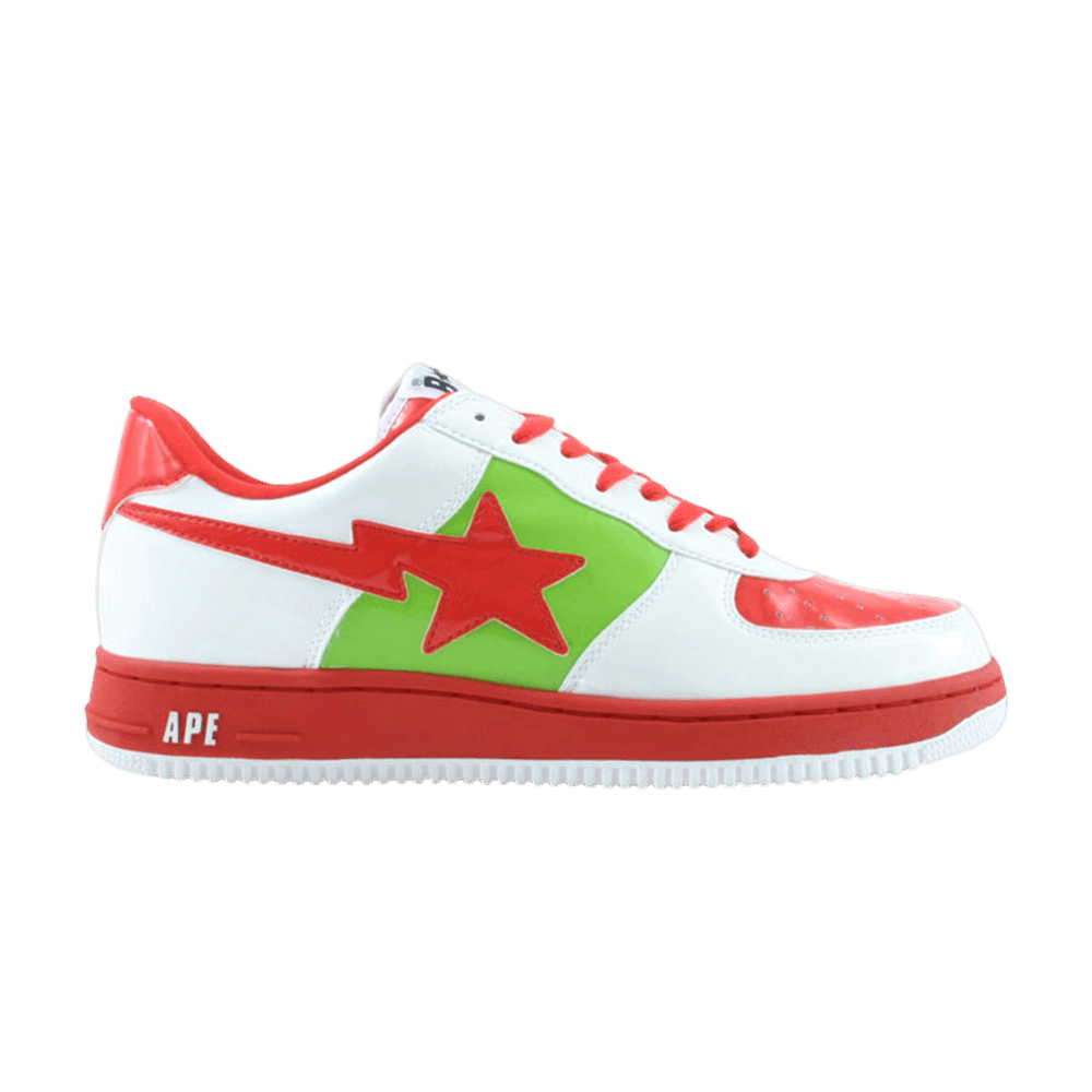 bapesta white red