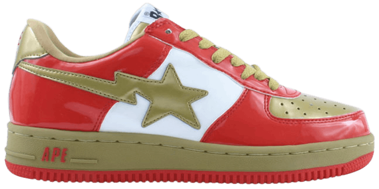 Bapesta FS 001 Low Red Gold