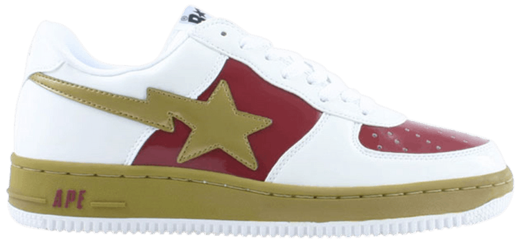 Bapesta FS 001 Low White Burgundy