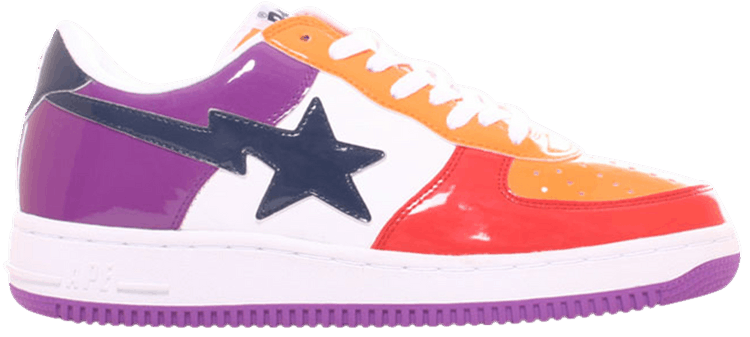 Orange and purple store sneakers