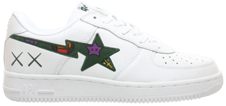 Kaws x Bapesta FS 001 Low White Green