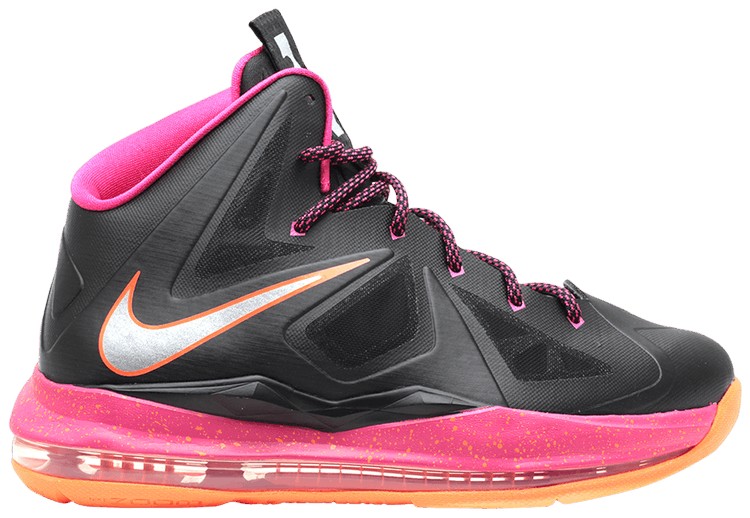 Lebron 10 black clearance and pink