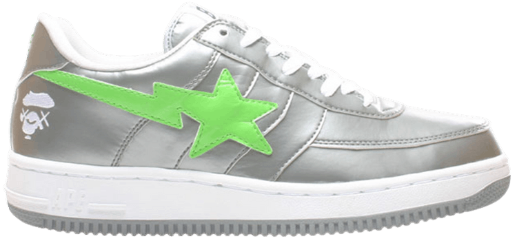 Kaws x Bapesta FS 029 Low Silver