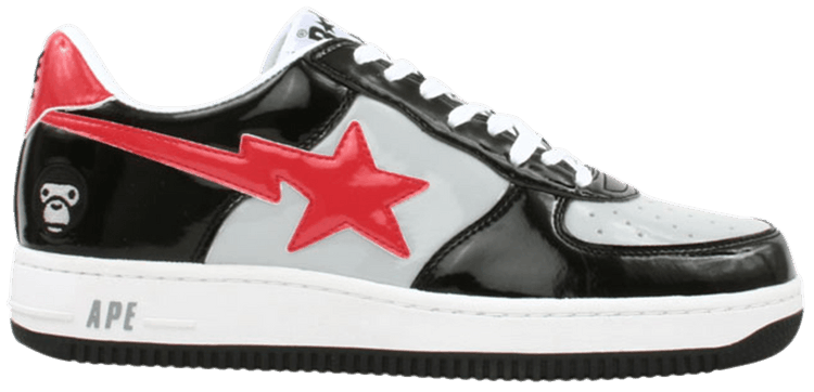 Bapesta FS 001 Low Baby Milo   Black Red Grey