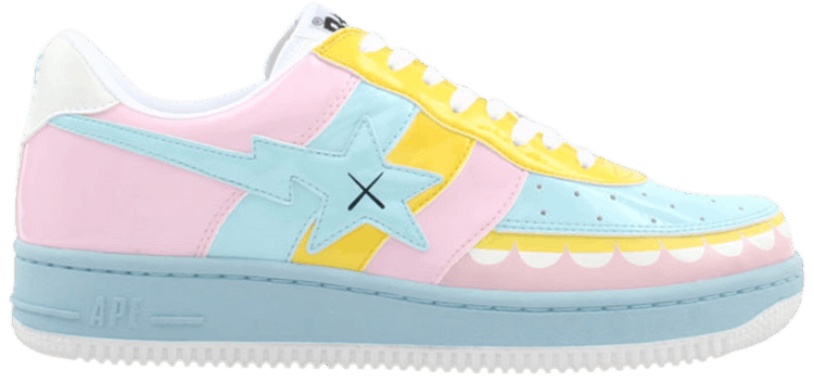 Kaws x Bapesta FS-029 Low 'Chompers - Sax Pink'