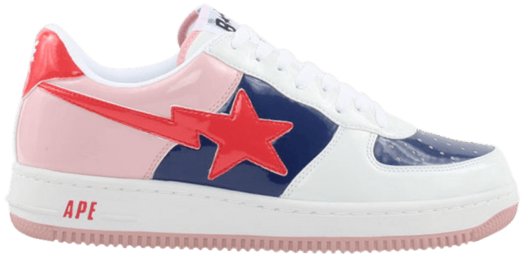 Bapesta FS 001 Low Pink White Red