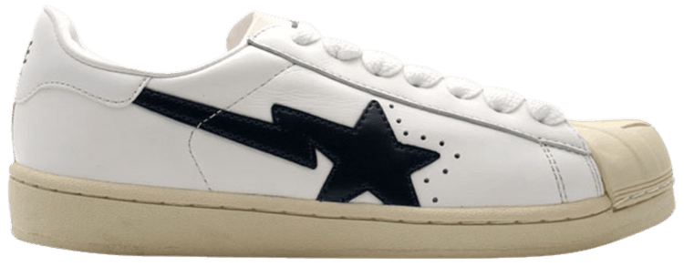 BAPE Skullsta FS 004 Low White Navy