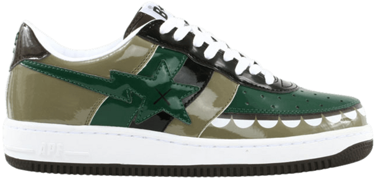 Kaws x Bapesta FS 029 Low Chompers   Green