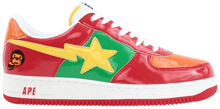 Bapesta FS 001 Low Baby Milo   Red Green Yellow