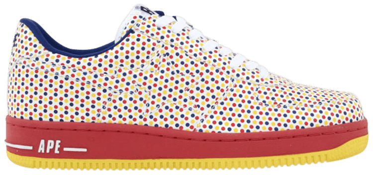 Bapesta FS 001 Low Red Yellow Blue Polka Dots