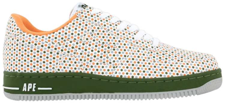 Bapesta FS 001 Low Green Orange Polka Dots