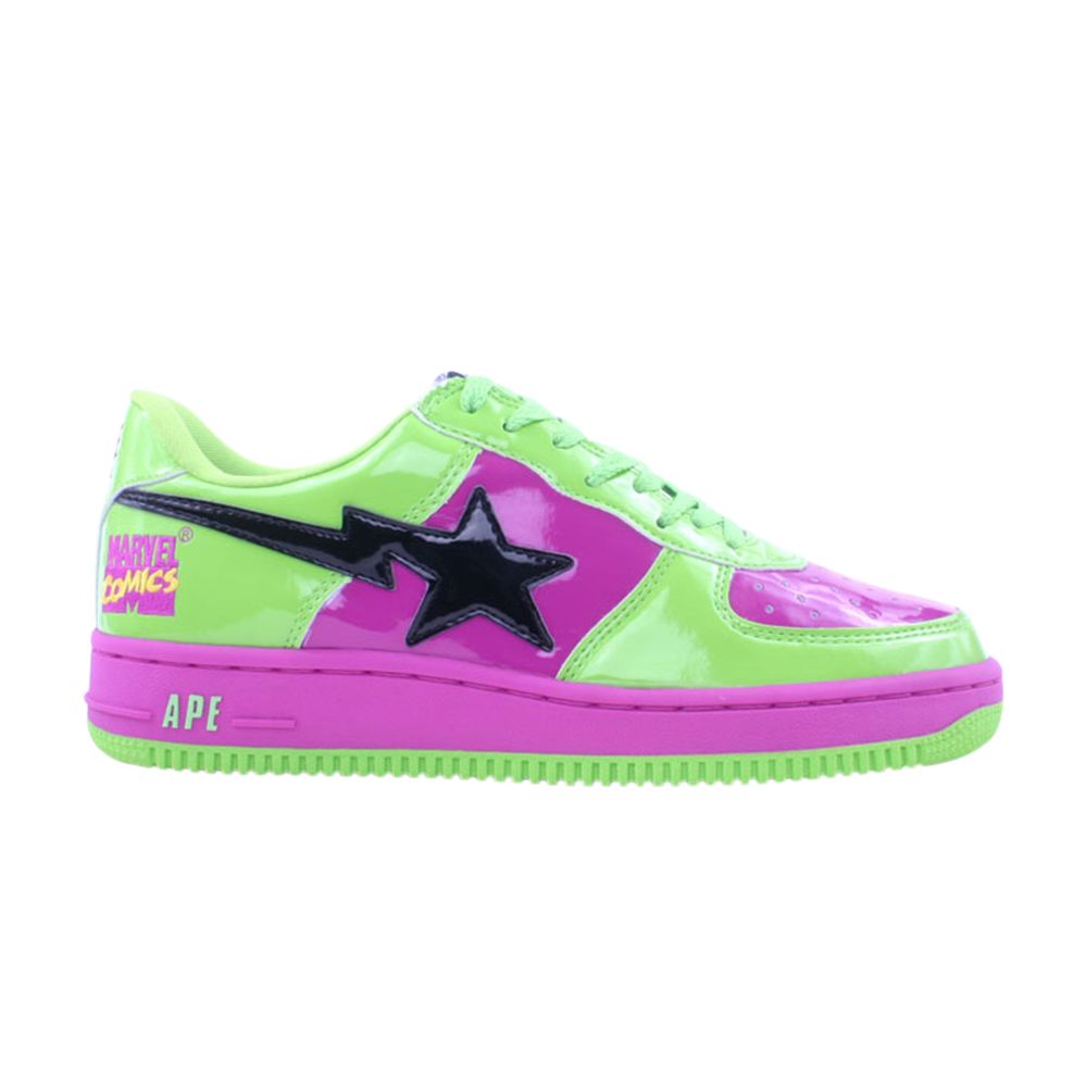 BAPE Marvel Comics x Bapesta FS-001 Low 'Hulk' | Green | Men's Size 9 - 800