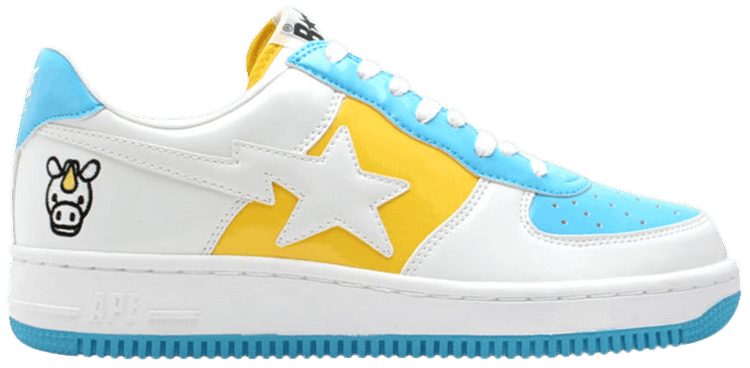 Bapesta yellow blue clearance