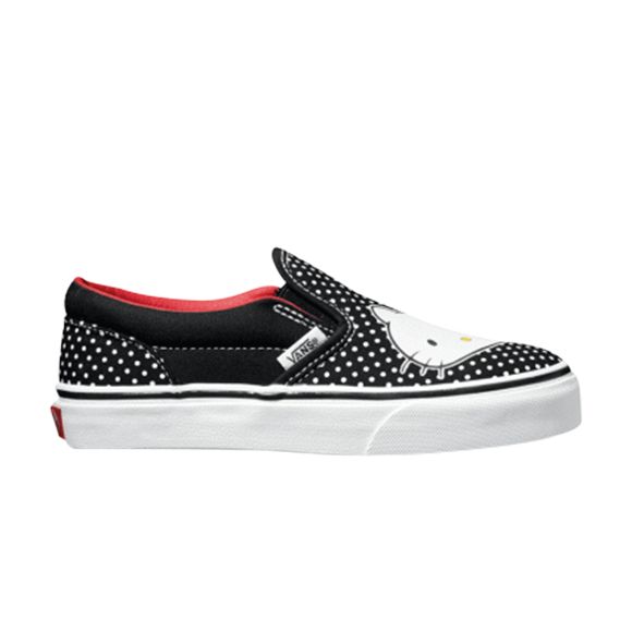 Pre-owned Vans Classic Slip-on Kids 'hello Kitty' | Black | Kid's Size 13