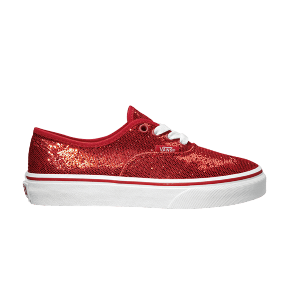red glitter vans