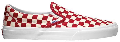 Vans golden coast slip on hot sale red
