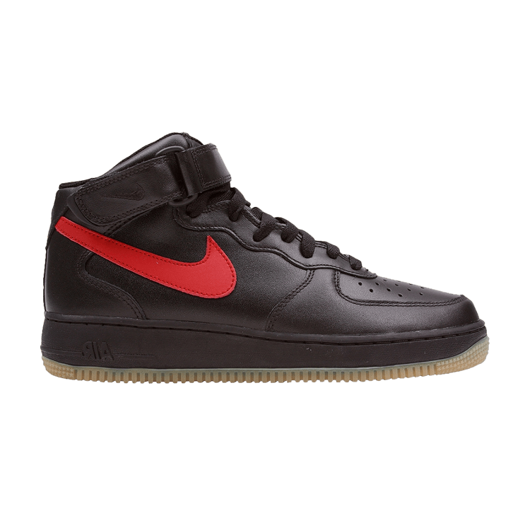 Buy Air Force 1 Mid 07 Black Varsity Red 315123 005 GOAT