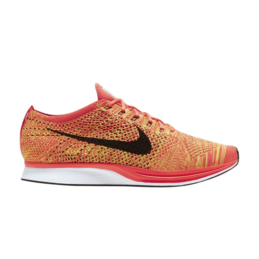 Nike Flyknit Racer 'Bright Crimson' | Orange | Men's Size 8.5