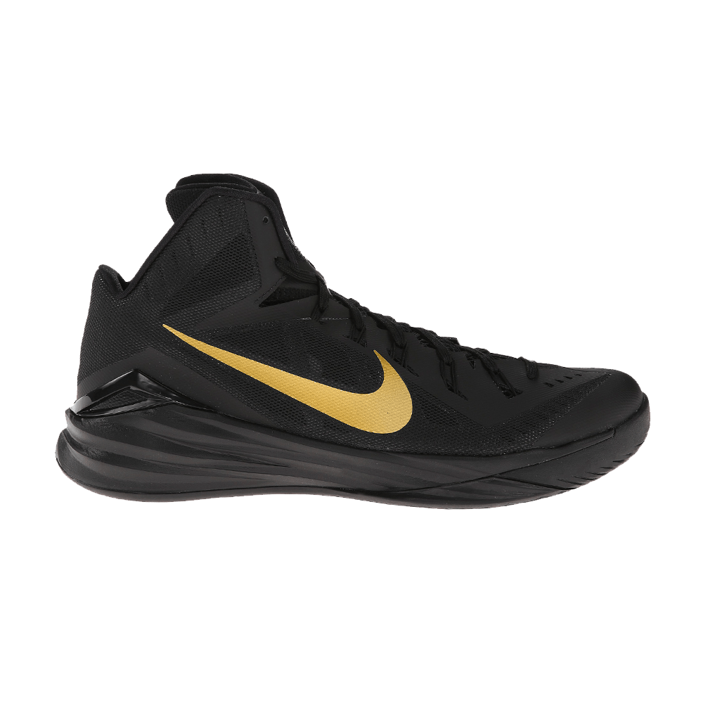 nike hyperdunk black and gold