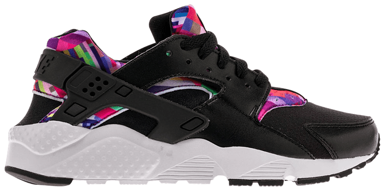 Buy Huarache Run Print GS #39 Black Hyper Violet #39 704946 003 GOAT