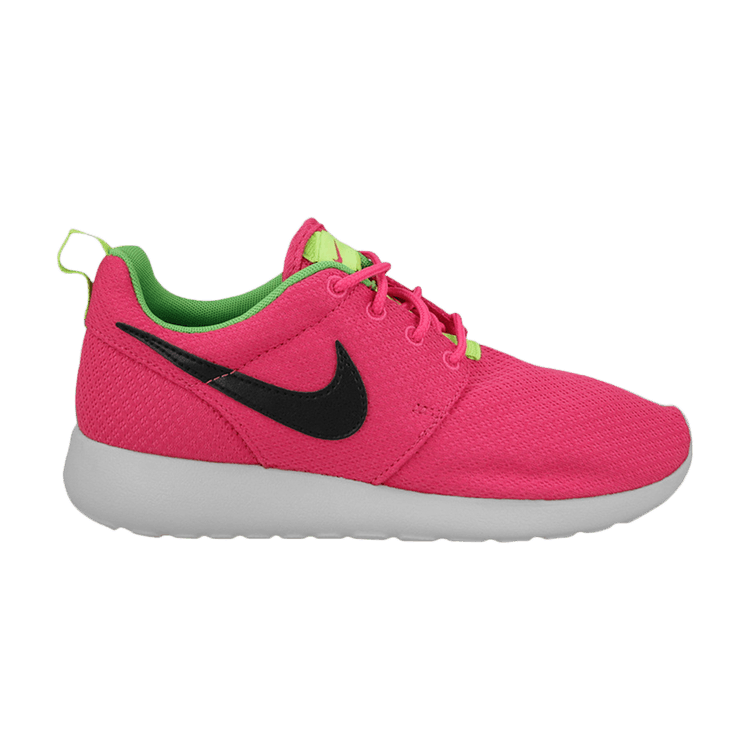 NIKE ROSHE RUN PRINT FIRE BERRY/PINK WOMEN'S RUNNING SHOES
