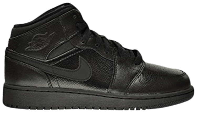 Air Jordan 1 Retro Mid GS 'Triple Black'