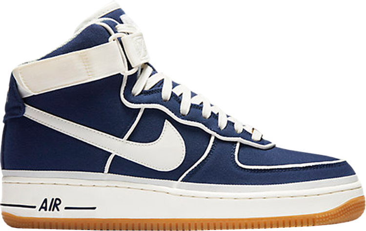 Nike Blue Air Force 1 High LV8 Navy Blue Canvas White Size 6Y 807617-400