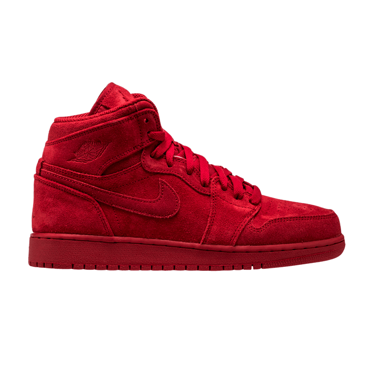 Size 3.5 Air Jordan 1 Retro High BG Red Suede