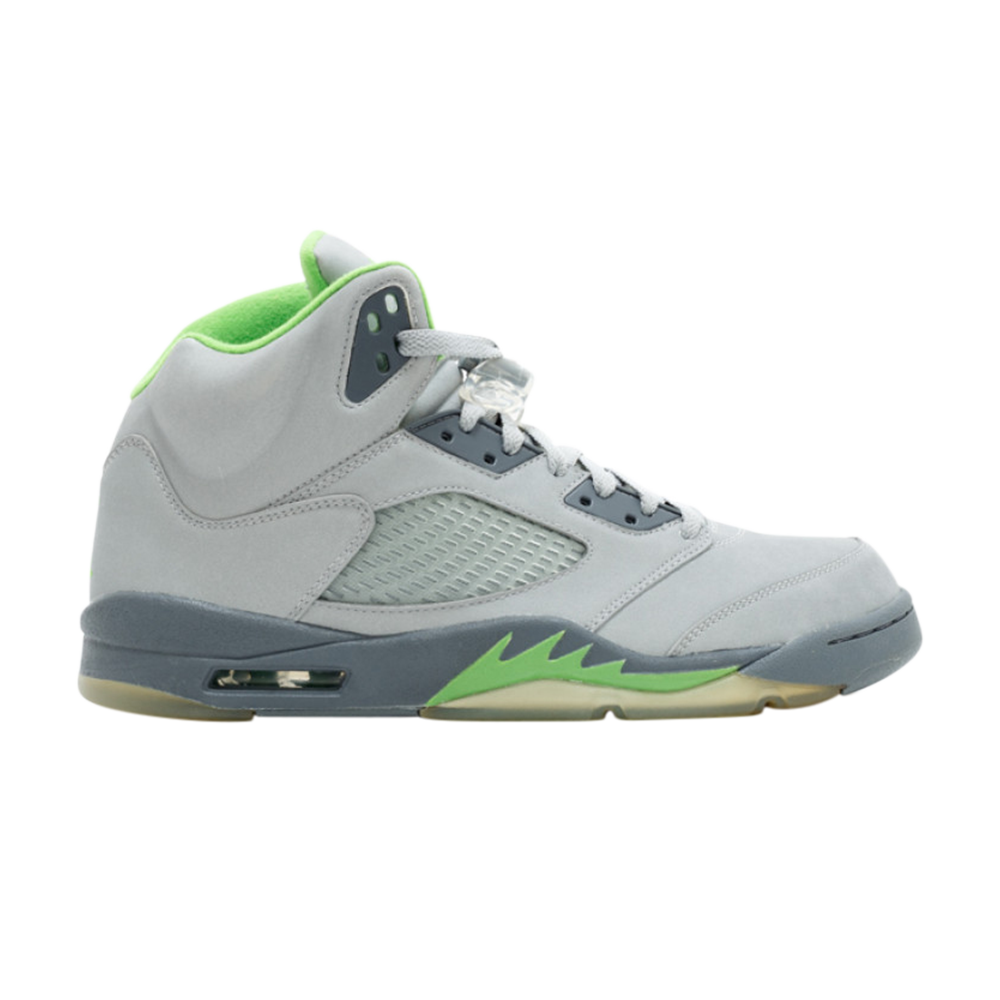 grey and lime green jordan 5