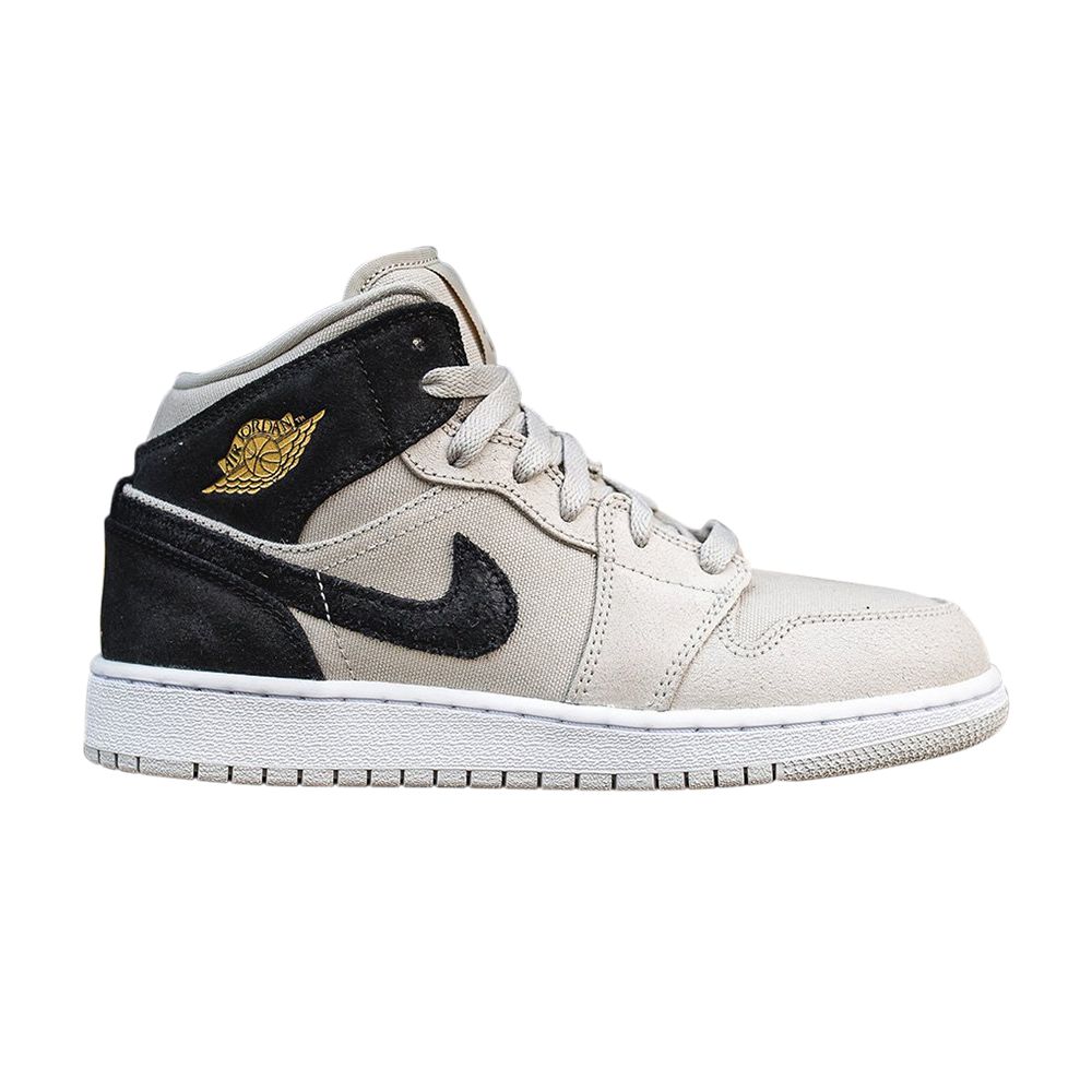 Air Jordan 1 Retro Mid GS 'Light Bone' | Grey | Kid's Size 4