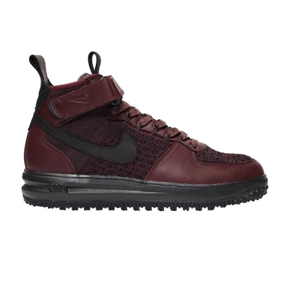 Nike Lunar Force 1 Flyknit Workboot 'Deep Burgundy' | Brown | Men's Size 10