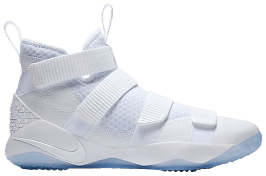 lebron soldier 11 triple white