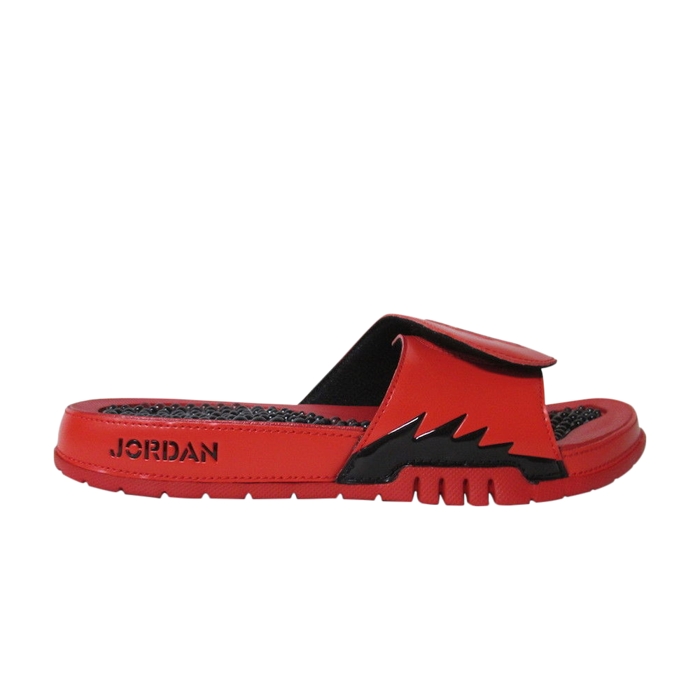 air jordan slides red and black