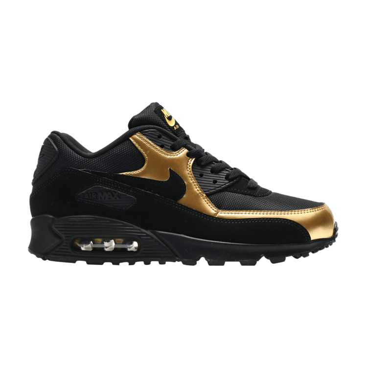 Buy Air Max 90 Essential Black Gold 537384 058 GOAT