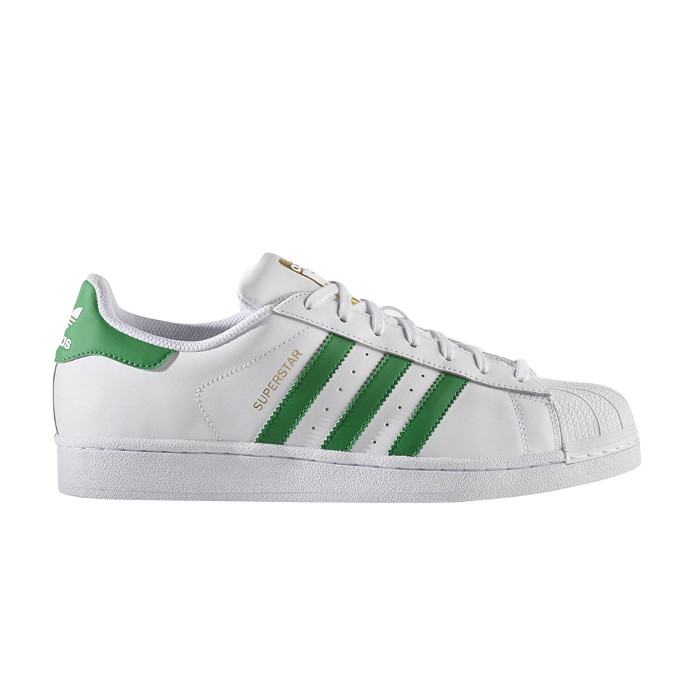 Pre-owned Adidas Originals Superstar Foundation 'white Green'