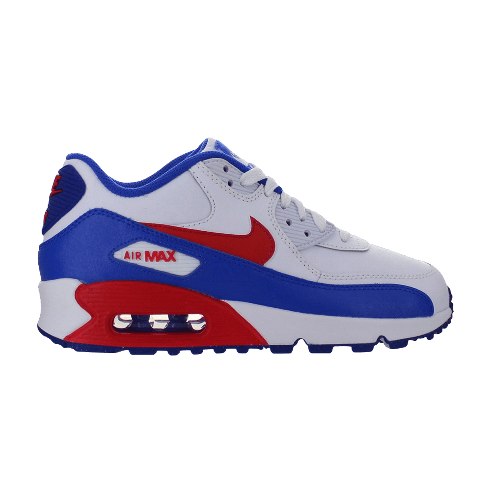 red white and blue nike air max shoes