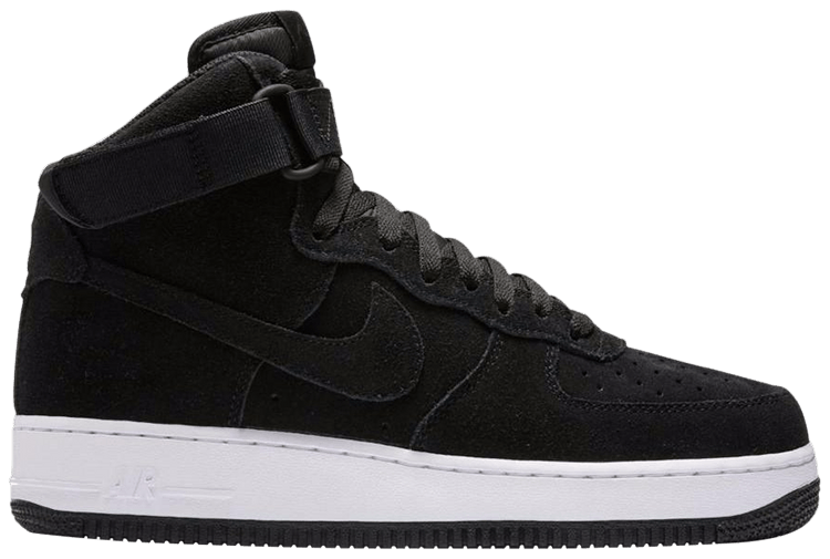 Nike air force 1 black hot sale suede high