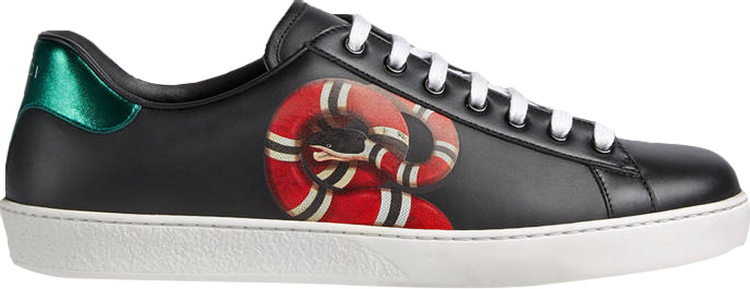 Gucci Ace Black Kingsnake Sneakers