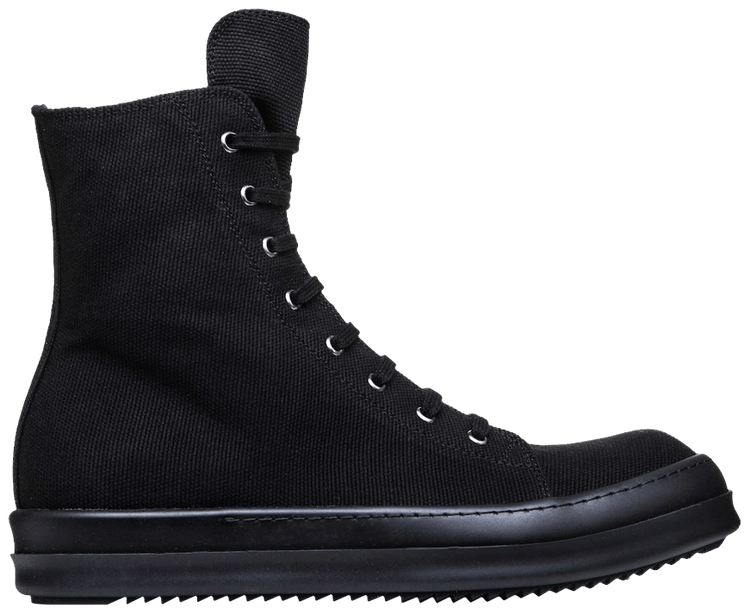 Buy Rick Owens DRKSHDW Ramones Canvas High 'Triple Black Buy Rick Owens DRKSHDW Ramones Canvas High 'Triple Black