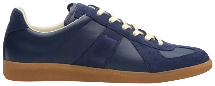 関税・送料込 MAISON MARGIELA Blue Calfskin スニーカー Buy Maison Margiela 22 Replica Low Top Sneaker 'Navy